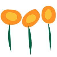 logo of three styalized marigolds